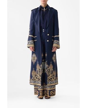 CAMILLA Long Military Coat The Imperial Gate - Blue