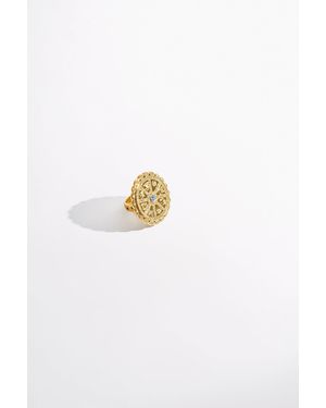 CAMILLA Bohemian Babylon Statement Circle Ring - Metallic