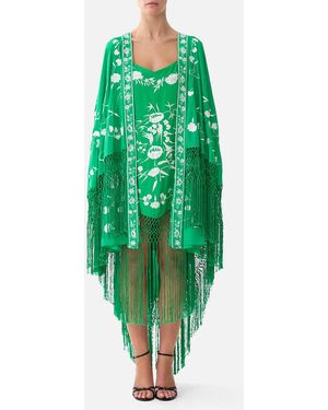 CAMILLA Draped High-Low Layer Sacromonte Señorita - Green
