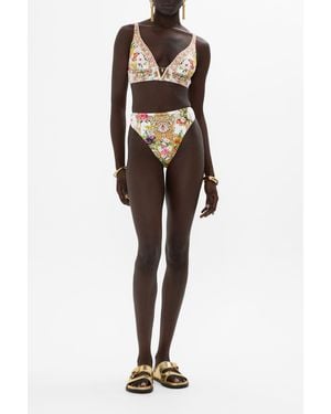 CAMILLA V Neck Hardware Bra Egyptian Rose - Multicolour