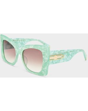 CAMILLA Where's My Valet Sunglasses Mint Marble Solid Ivory - Blue