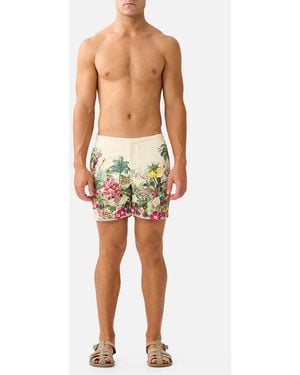 CAMILLA Mid Length Boardshort With Fixed Waist La Belle Botanique - Green