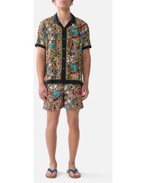CAMILLA Short Sleeve Camp Collared Shirt Nazar Nirvana - Multicolour