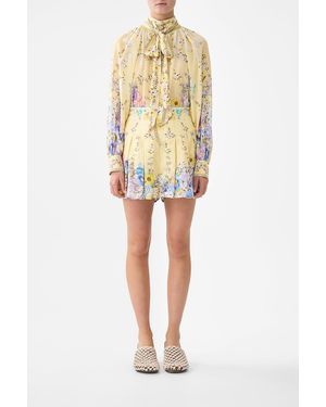CAMILLA Corset Waist Short Darling Buds - Yellow