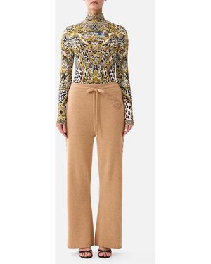 CAMILLA Jersey Turtleneck Leopard Libertine - White
