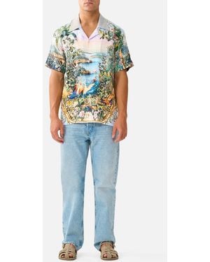 CAMILLA Short Sleeve Cabana Shirt Sisi Society - Metallic