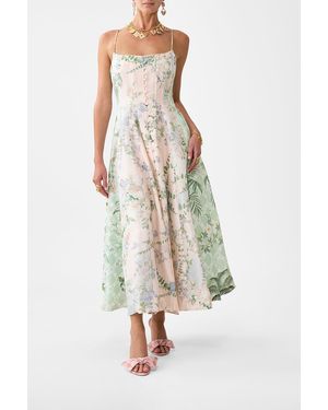 CAMILLA Corset Dress With Long Flared Skirt Palacio Playground - Pink
