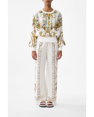 CAMILLA Bias Cut Drawstring Pant Dressing Room Drama - White