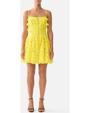CAMILLA Corset Dress With Short Flared Skirt Lady Limonada - Yellow