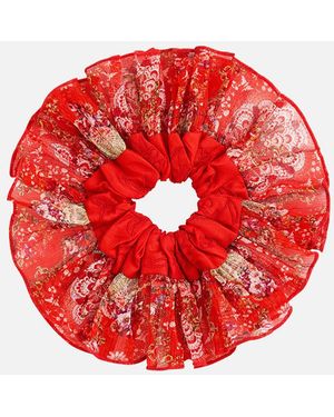CAMILLA Scrunchie With Frill Edge Olé Olé - Red