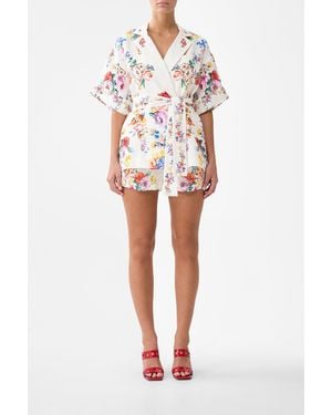 CAMILLA Double Breasted Short Sleeve Jacket I Left My Heart - Red