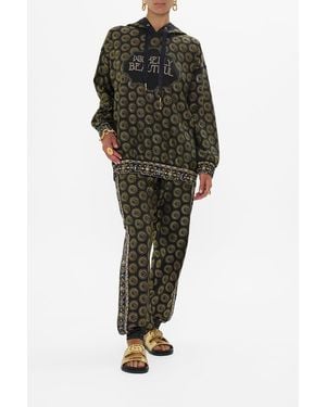 CAMILLA Silk Band Oversized Hoodie With Pockets Defy Gravity - Black