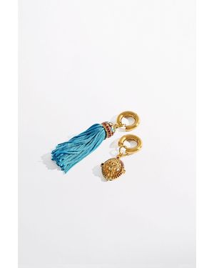 CAMILLA Sultans, Scribes & Shamans Tassel Earrings - Blue