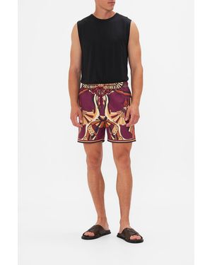 CAMILLA Mid Length Boardshort Desert Delirium - Red