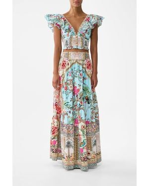 CAMILLA Skirt With Shaped Seam Sultans And Queens - White
