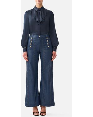 CAMILLA Amanda Flare Jean With Hardware Detail - Blue