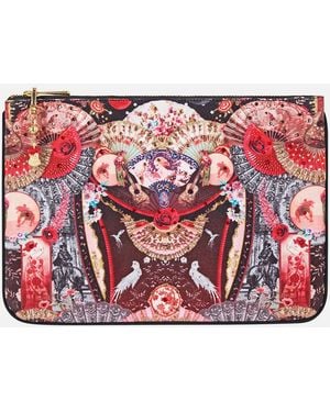 CAMILLA Small Canvas Clutch Daughters Of Duende - Red