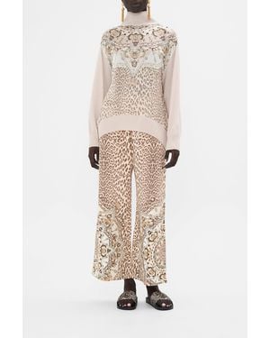 CAMILLA Silk Front Turtle Neck Knit Grotto Goddess - Natural