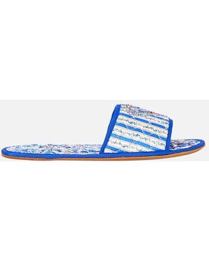 CAMILLA Slippers With Travel Case Ottoman Opulence - Blue