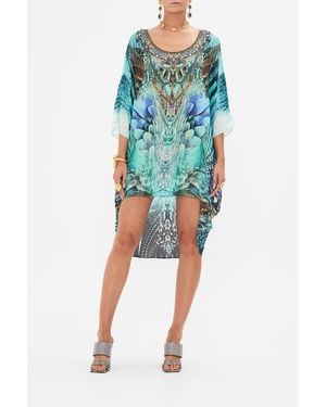 CAMILLA Scoop Back Hem Dress Azure Allure - Blue