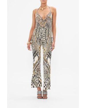 CAMILLA Cowl Neck Bodysuit Mosaic Muse - Multicolour