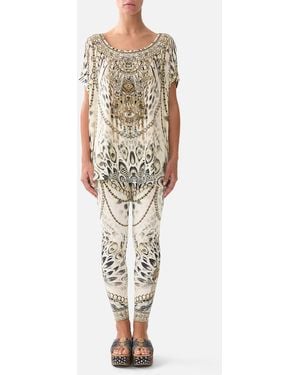 CAMILLA Leggings Lady Lionheart - White