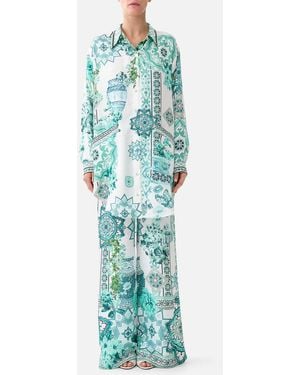 CAMILLA Shirt Tunic With Pockets Balearic Bebé - Blue