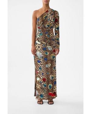 CAMILLA One Shoulder Jersey Cut Out Dress Nazar Nirvana - White