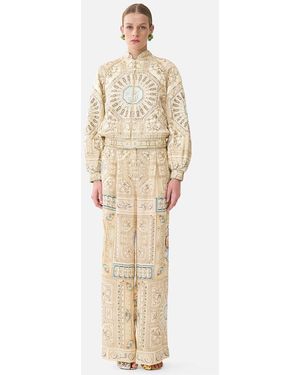 CAMILLA Raglan Sleeve Bomber Jacket A Beloved Boudoir - Natural