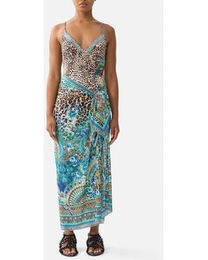 CAMILLA Multi Wear Long Sarong Flamenco Euphoria - Green