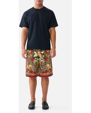 CAMILLA Baggy Long Walk Short With Elastic Waist Meet Me - White