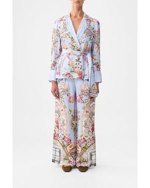 CAMILLA Pyjama Suit Jacket Tiled - White