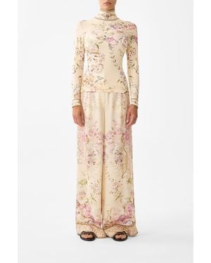 CAMILLA Jersey Turtleneck Adorned - Natural