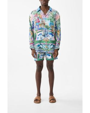 CAMILLA Long Sleeve Oversized Shirt Spirit Of Santa Maria - Blue