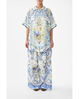 CAMILLA Oversized Pocket Tunic My Homespun Heart - Blue