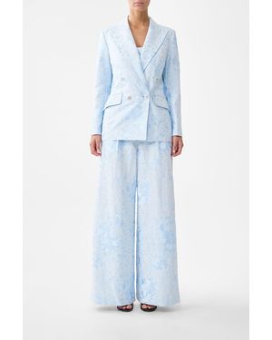 CAMILLA Double Breasted Suit Jacket Seville Sweetheart - Blue