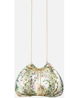 CAMILLA Drawstring Pouch Bag With Chain Strap Art For The Empress - Metallic