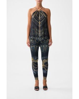 CAMILLA Gather Neck Hardware Top Song Of The Solstice - Blue