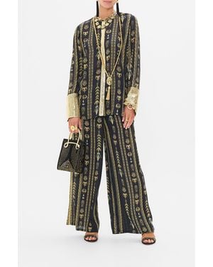 CAMILLA Shirt With Gilded Mesh Placket And Cuffs They Called Her Nefertari - Multicolour