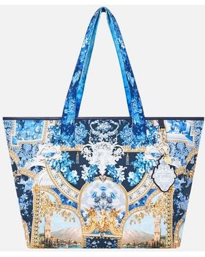 CAMILLA Reversible Tote With Coin Purse Sweet Sacré Bleu - Blue