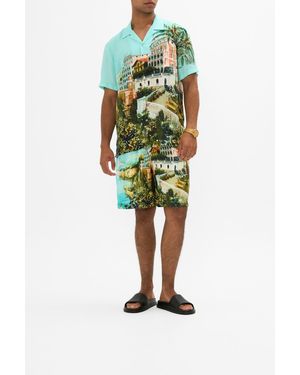CAMILLA Baggy Mid Length Walk Short From Sorrento With Love - Green
