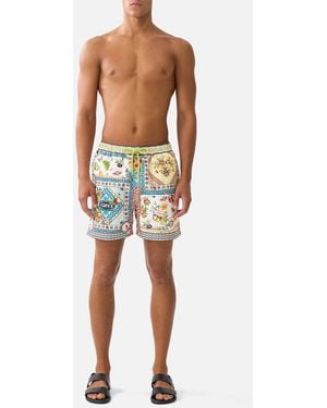CAMILLA Mid Length Boardshort With Elastic Waist Viva Valencia - Multicolour