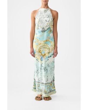 CAMILLA Halter Chain Slip Dress My Lucky Stars - Green