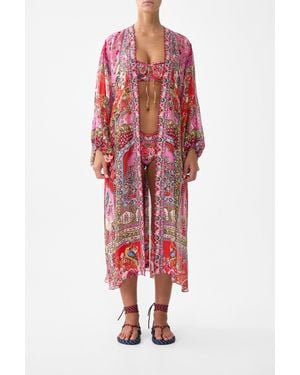 CAMILLA Blouson Sleeve Layer Heirloom Empire - Red