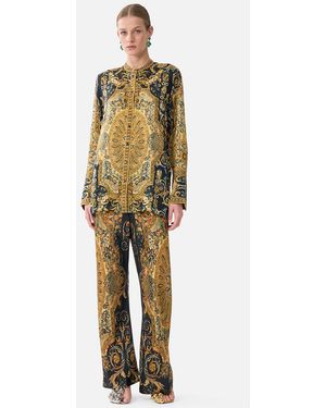 CAMILLA Button Down Shirt Museum Memoirs - Metallic