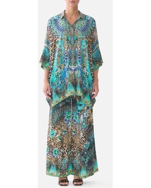 CAMILLA Batwing Shirt Flamenco Euphoria - Green