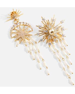 CAMILLA Empress Of Light Star Crystal Earrings - White