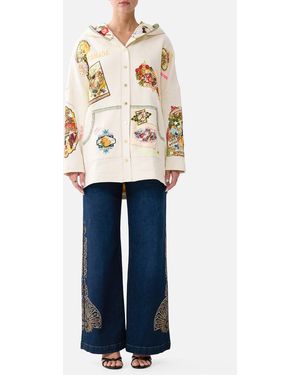CAMILLA Hoodie Jacket With Pockets Magic Of The Mercado - White