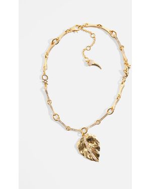 CAMILLA Gilded Realms Leaf Necklace - Metallic
