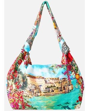 CAMILLA Slouch Shoulder Bag With Knot Details Meet Me - Blue